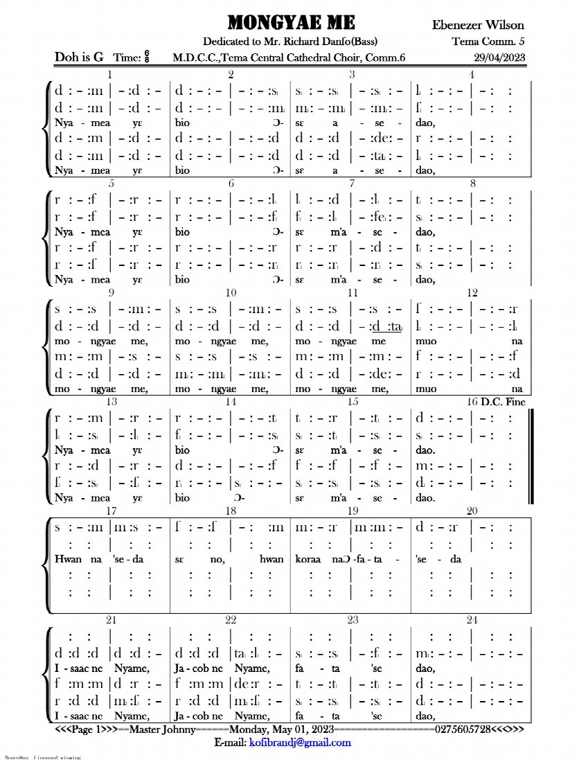 First-page preview of Mongyae Me