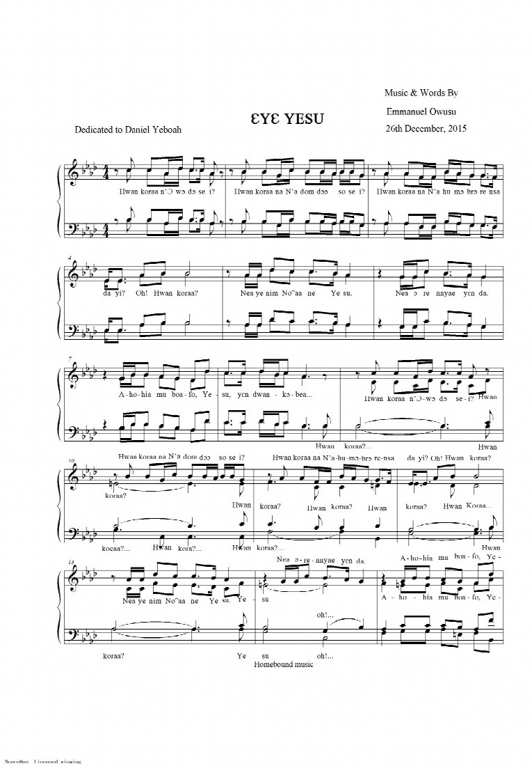 First-page preview of EYE YESU