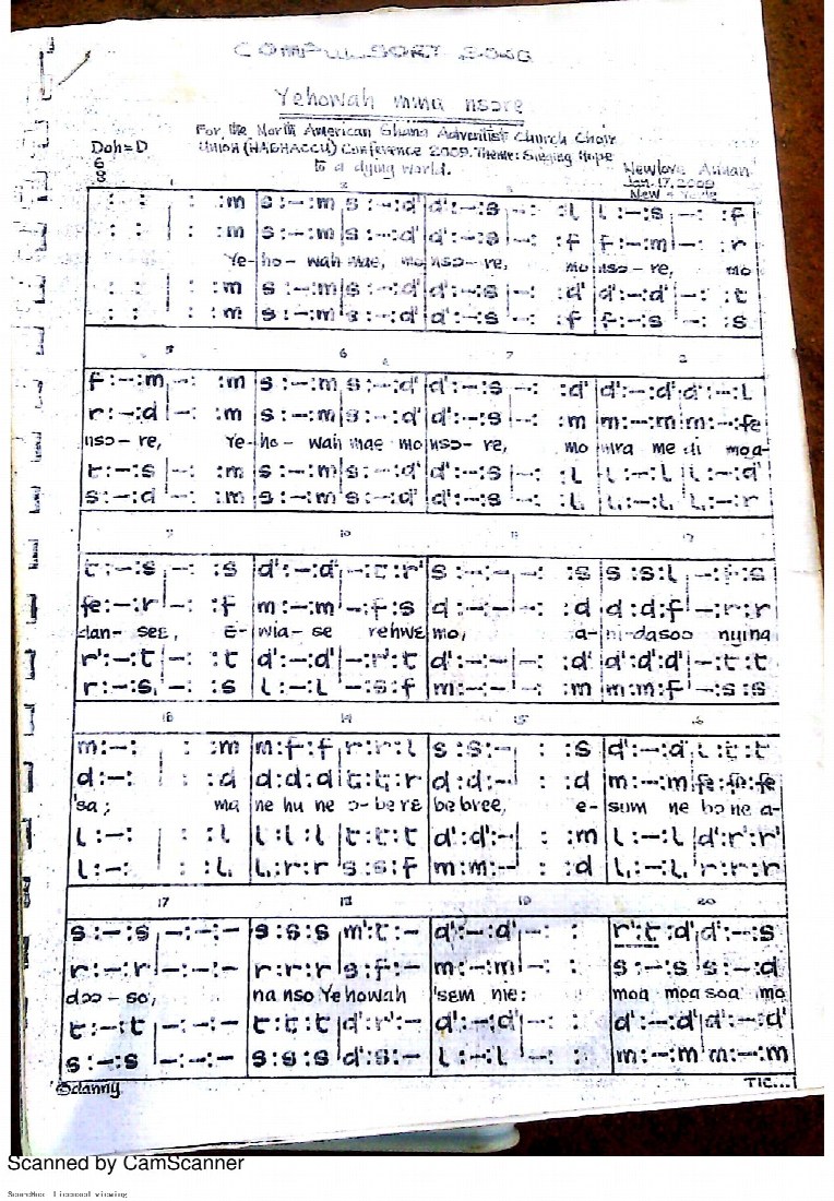 First-page preview of Yehowa mma nsore