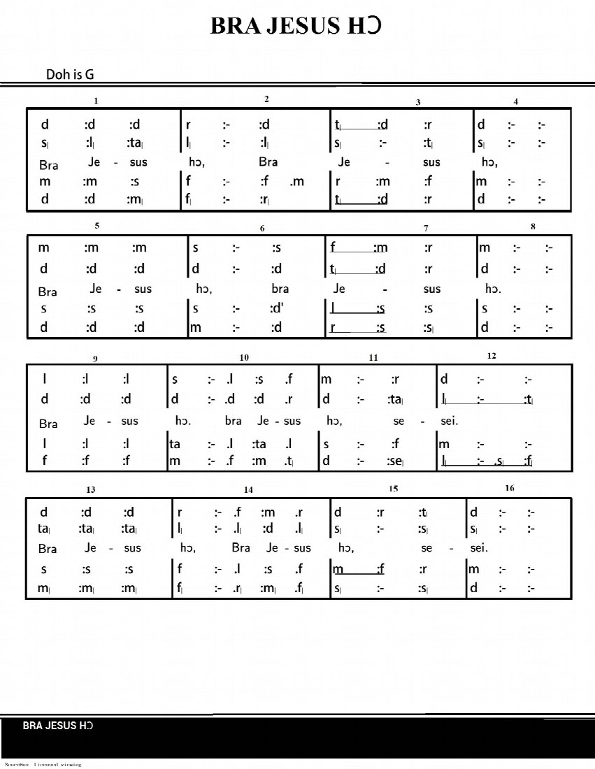 First-page preview of BRA JESUS HO