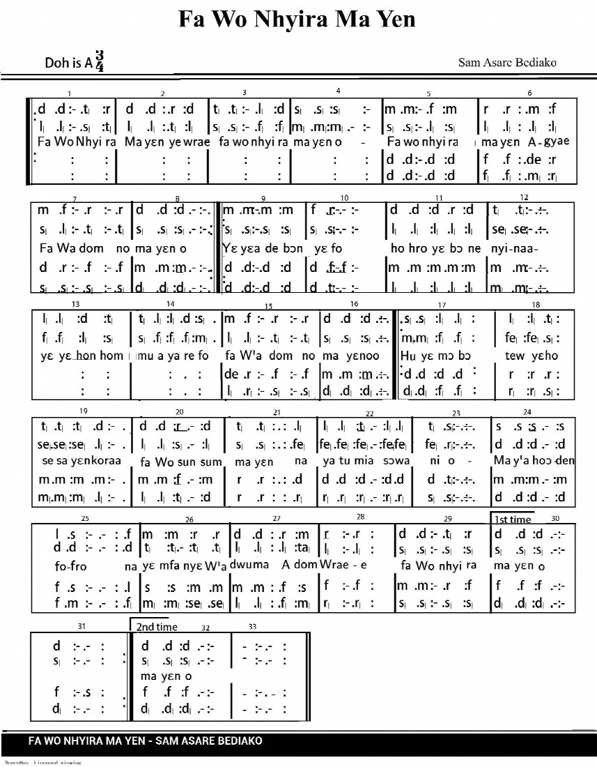 First-page preview of FA WO NHYIRA MA YEN