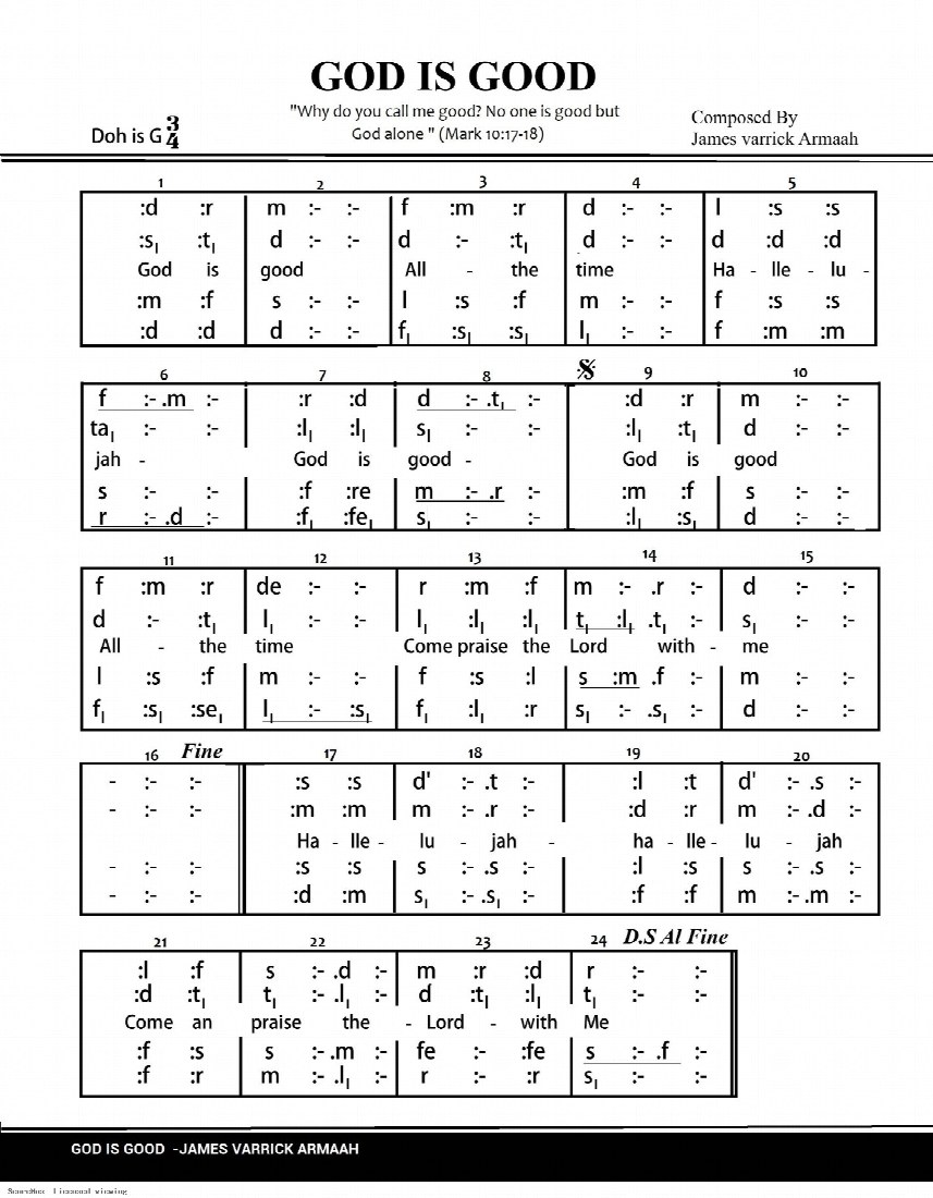 First-page preview of GOD IS GOOD