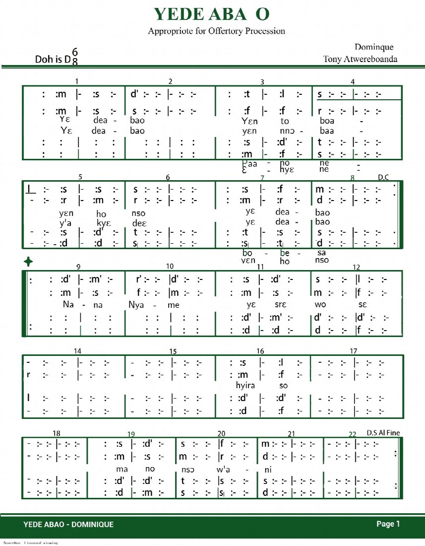 First-page preview of YEDE ABAO