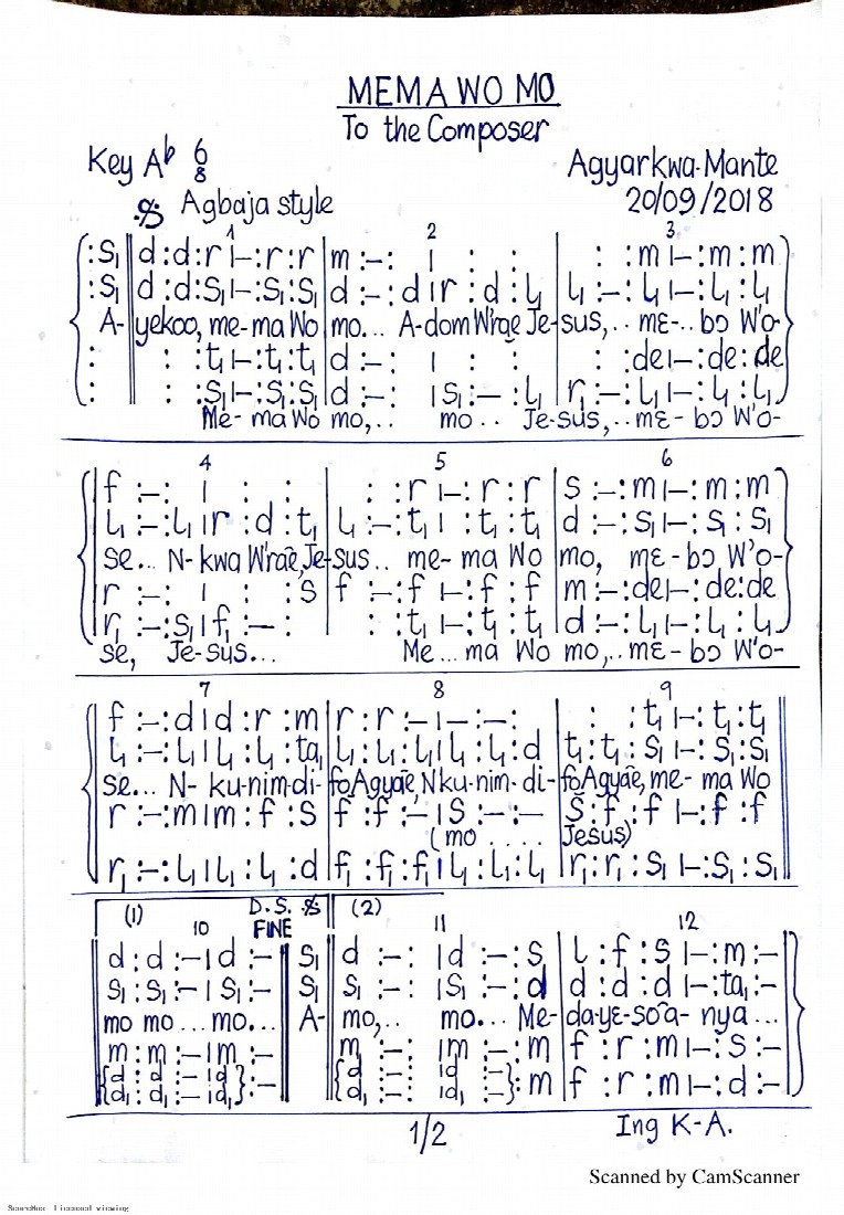 First-page preview of Me ma wo mo