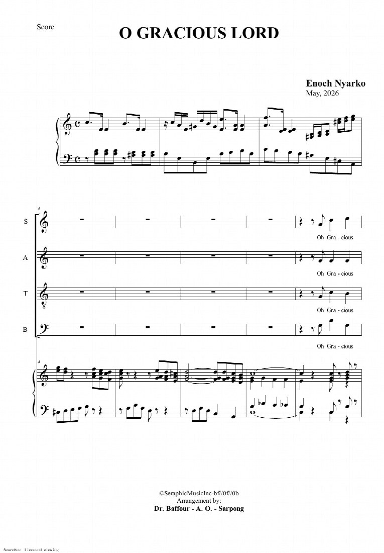 First-page preview of O Gracious Lord