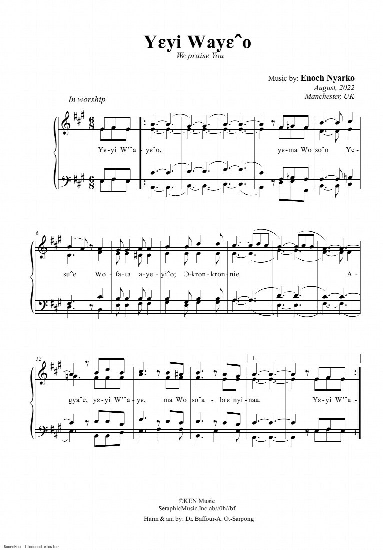 First-page preview of yeyi waye