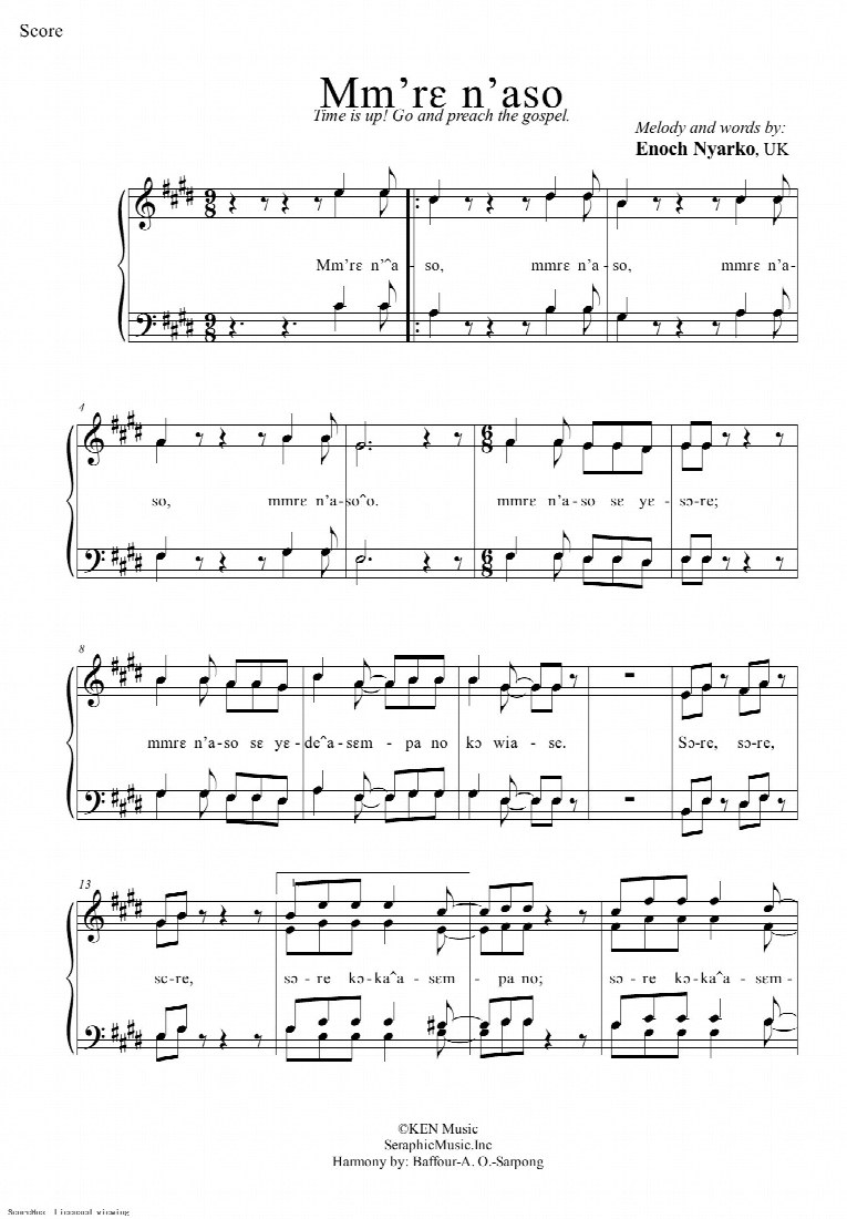 First-page preview of Mmre n'aso