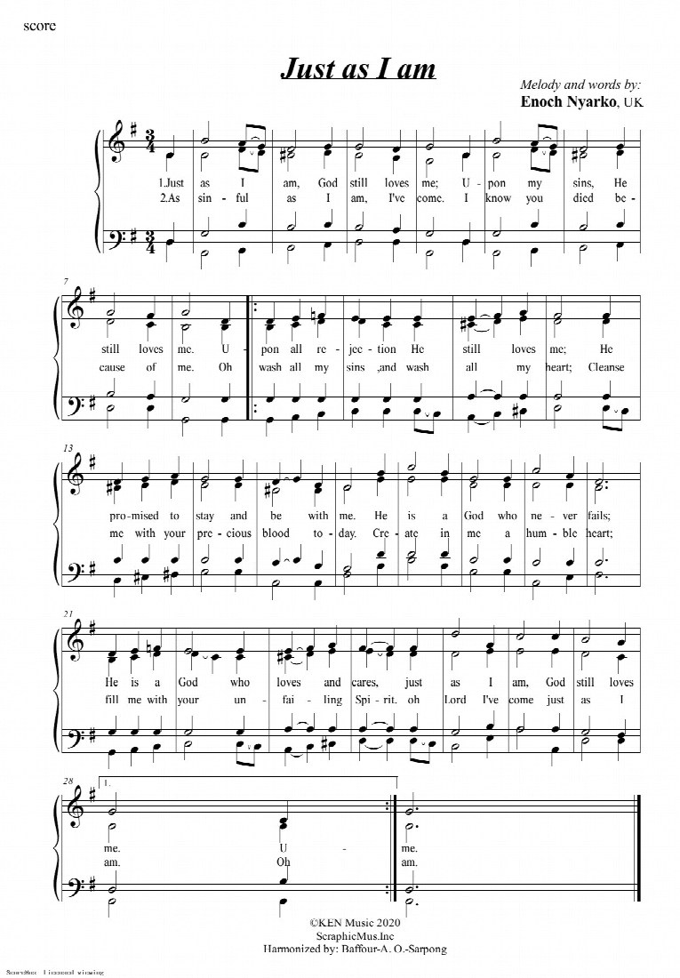 First-page preview of just as i am