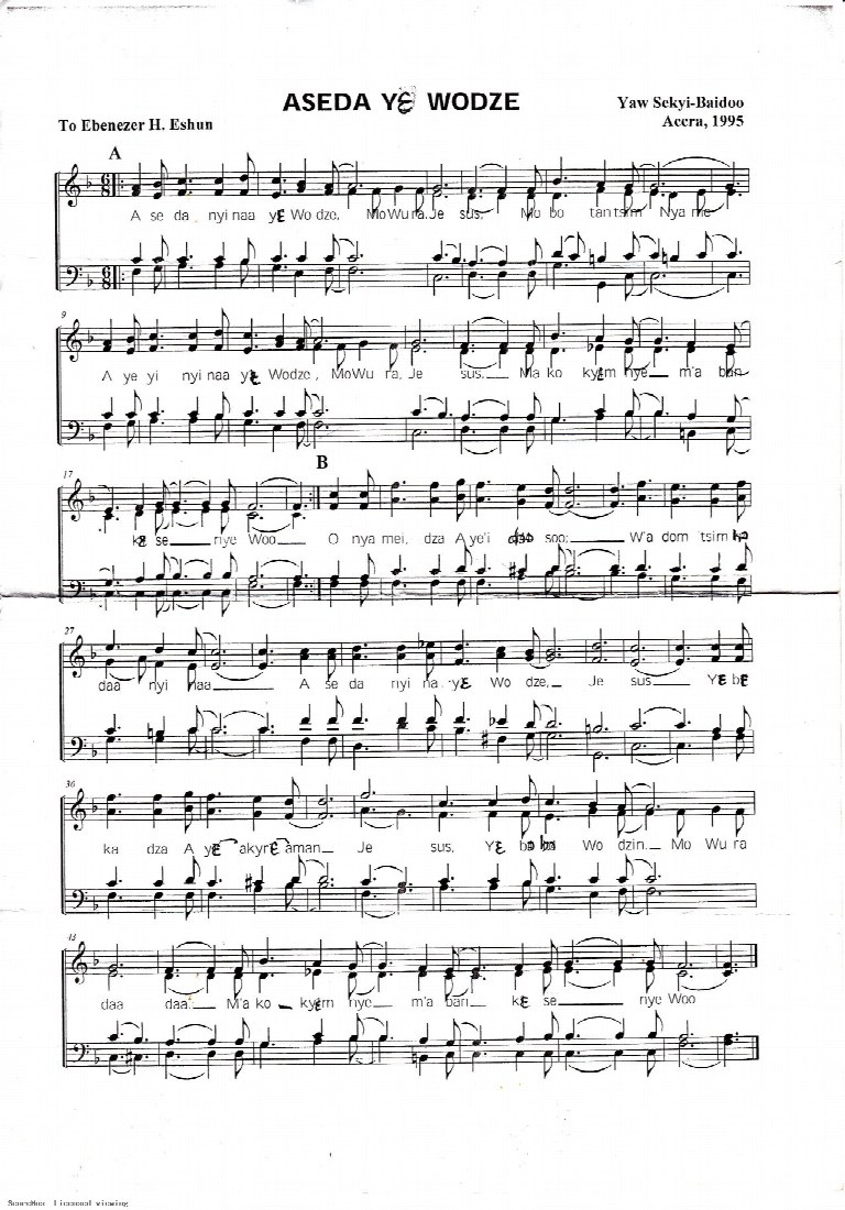 First-page preview of Aseda Ye Wodze
