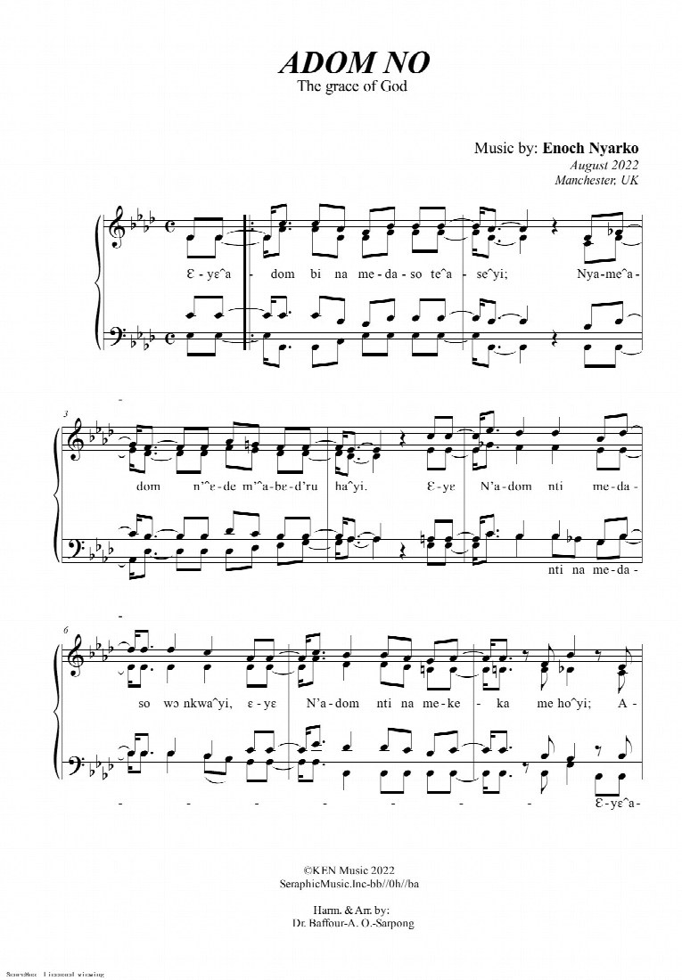 First-page preview of Adom no