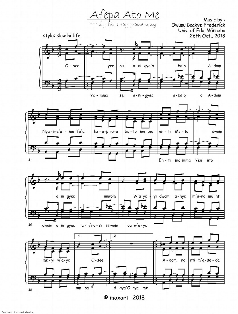 First-page preview of Afe Pa ato me