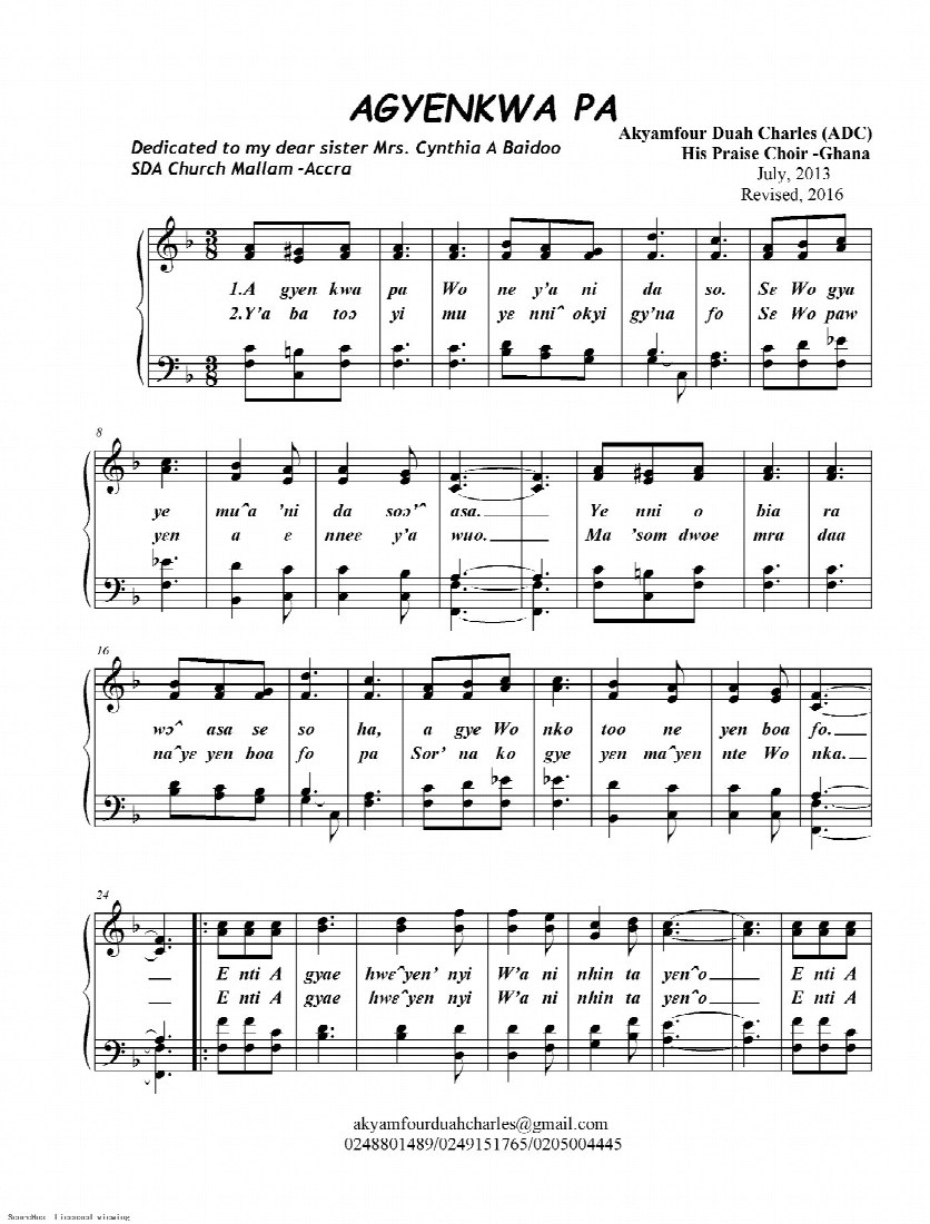 First-page preview of Agyenkwa Pa