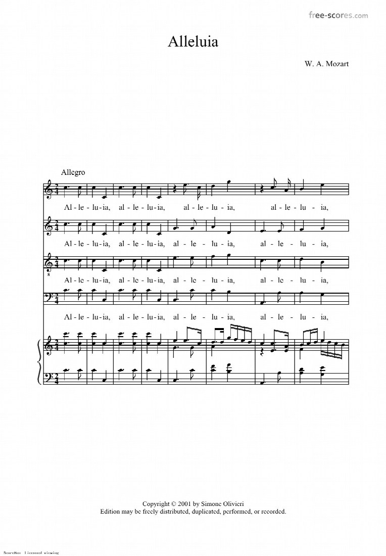 First-page preview of Alleluia