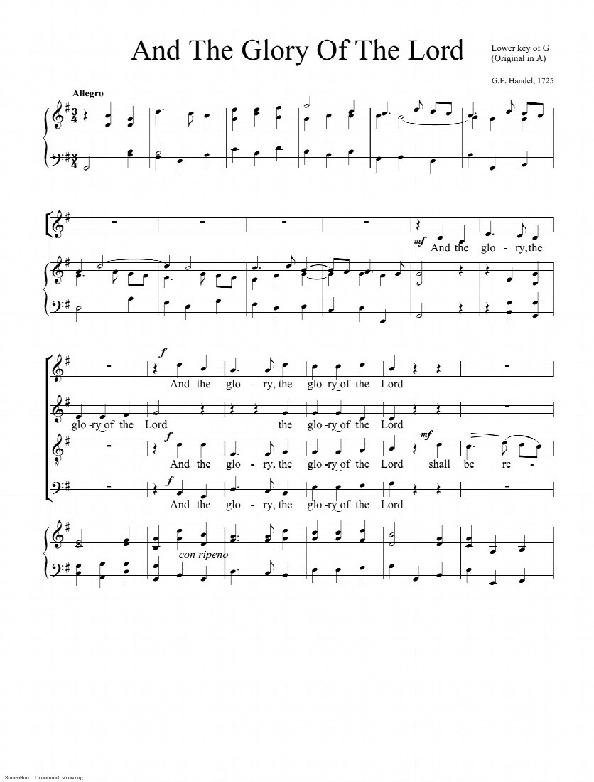 First-page preview of And the Glory of the Lord