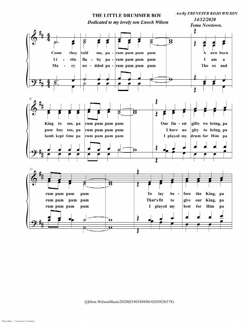 First-page preview of The Little Drummer Boy