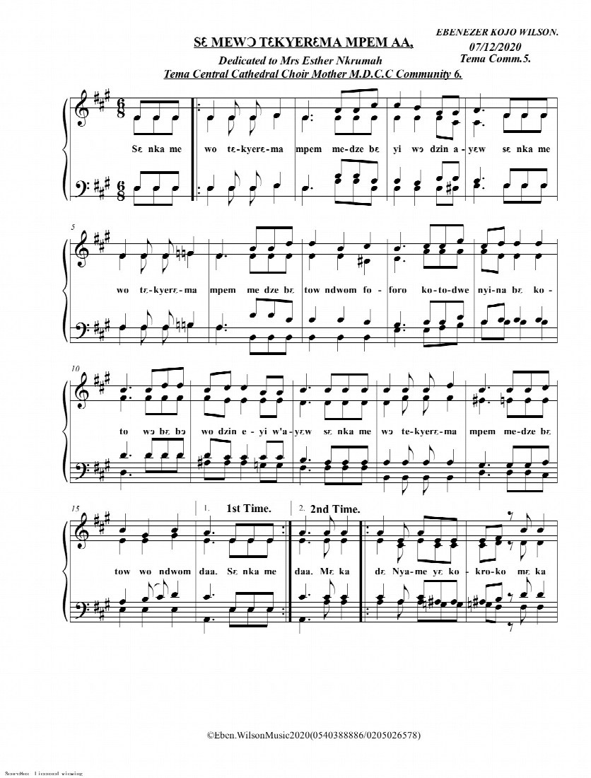 First-page preview of Se Mewo Tekyerema Mpem a