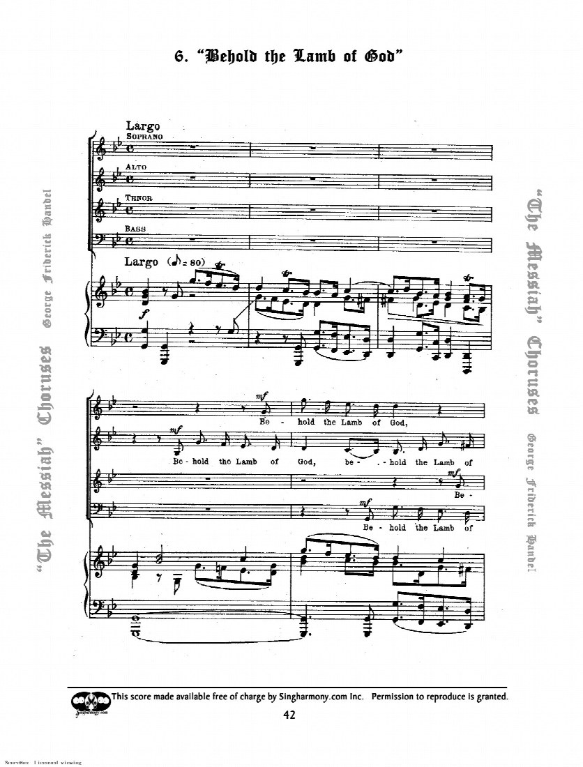 First-page preview of Behold The Lamb Of God