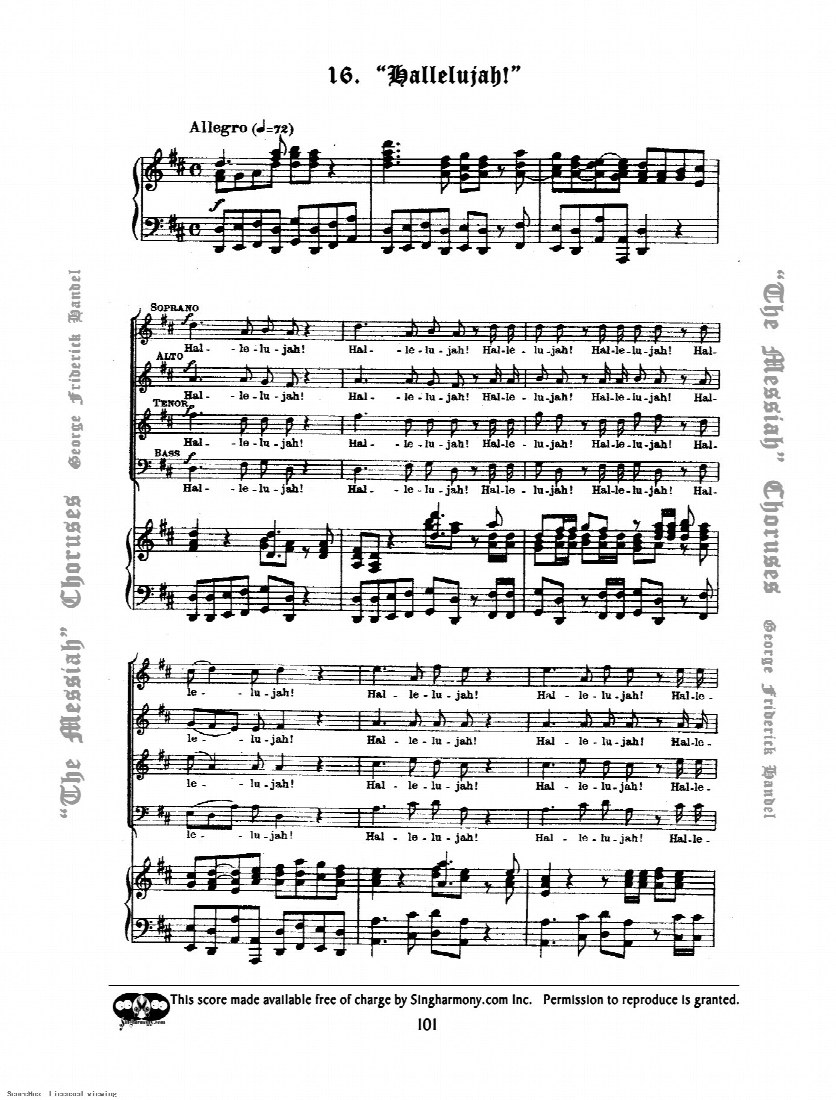 First-page preview of Hallelujah