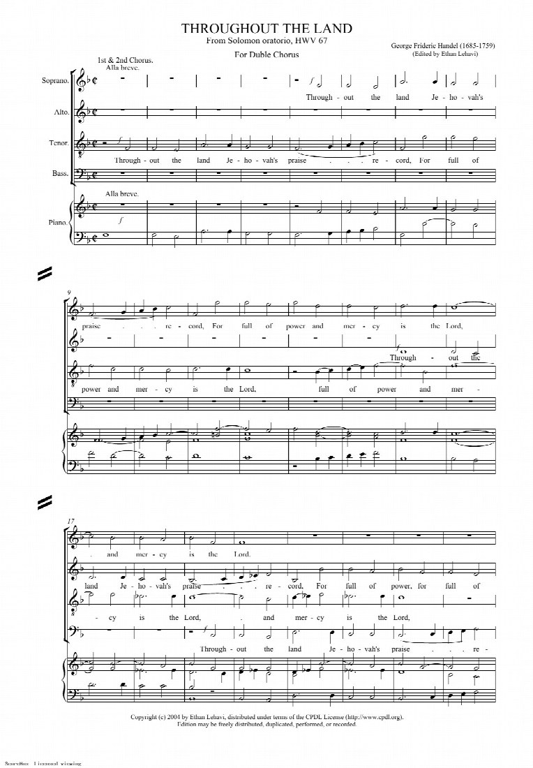 First-page preview of Throughout the Land