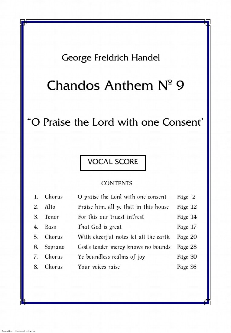 First-page preview of "Oh Praise the Lord with one Consent" collection