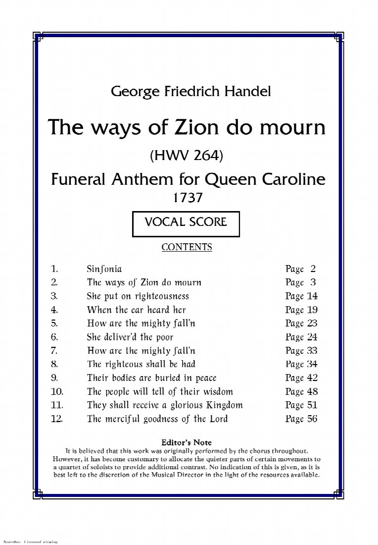 First-page preview of The ways of Zion do mourn collection