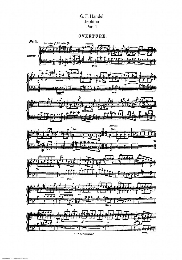 First-page preview of Handel- Jephtha Collection