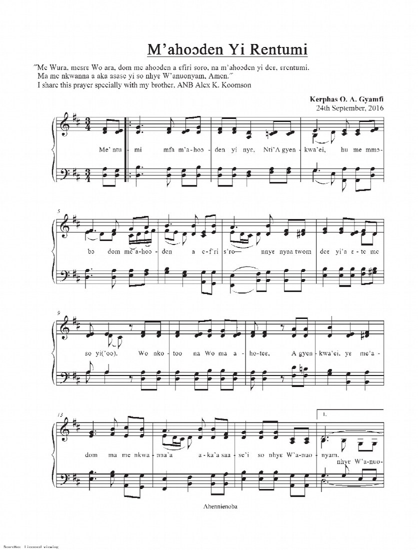 First-page preview of M'ahoden yi rentumi