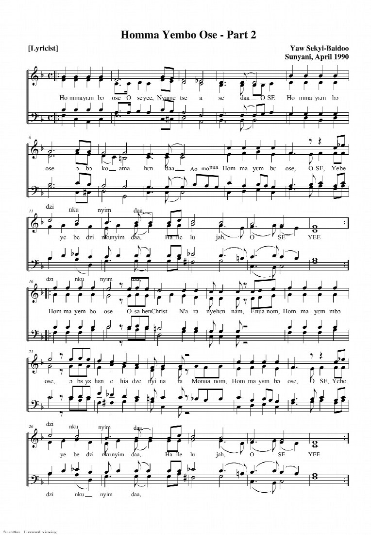 First-page preview of Homma Yembo Ose- Part 2