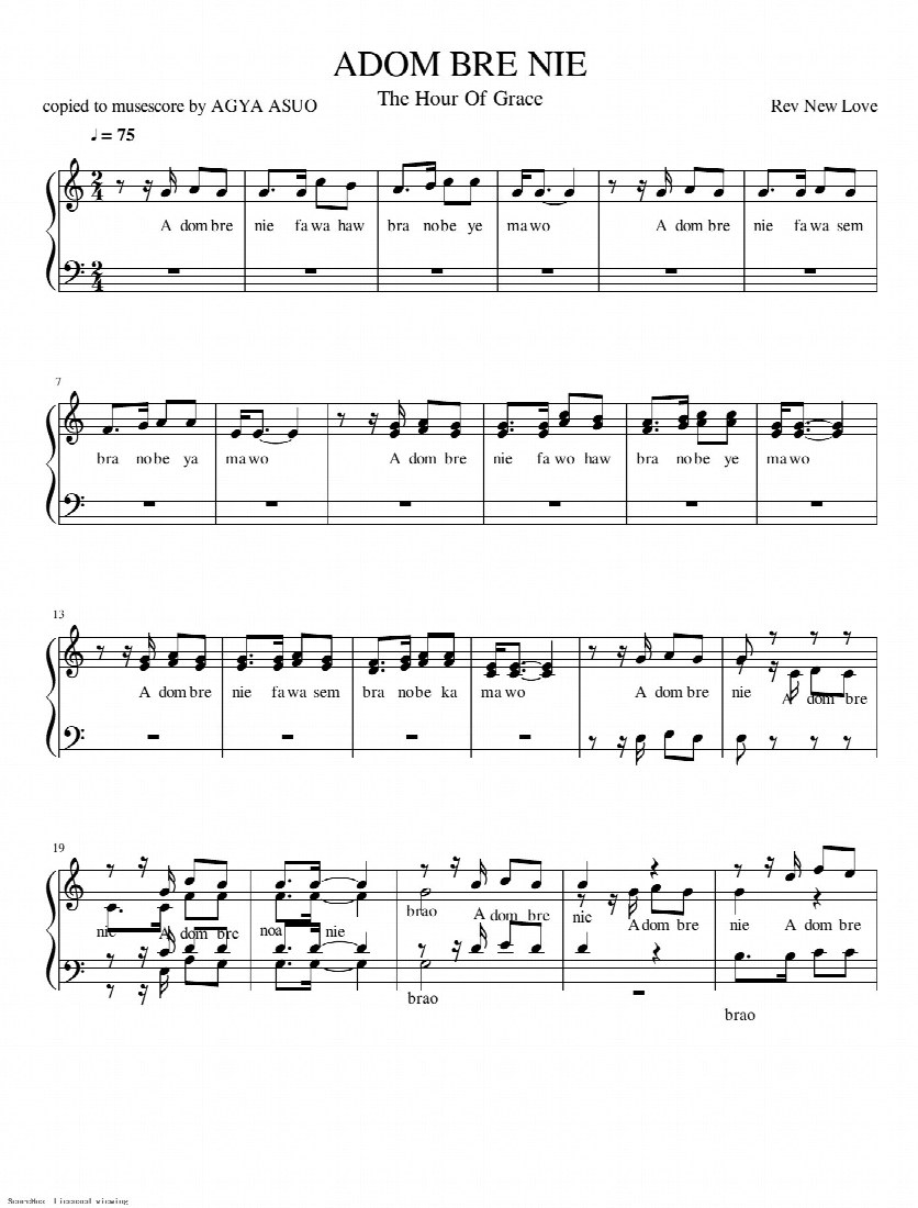 First-page preview of Adom Bre Nie