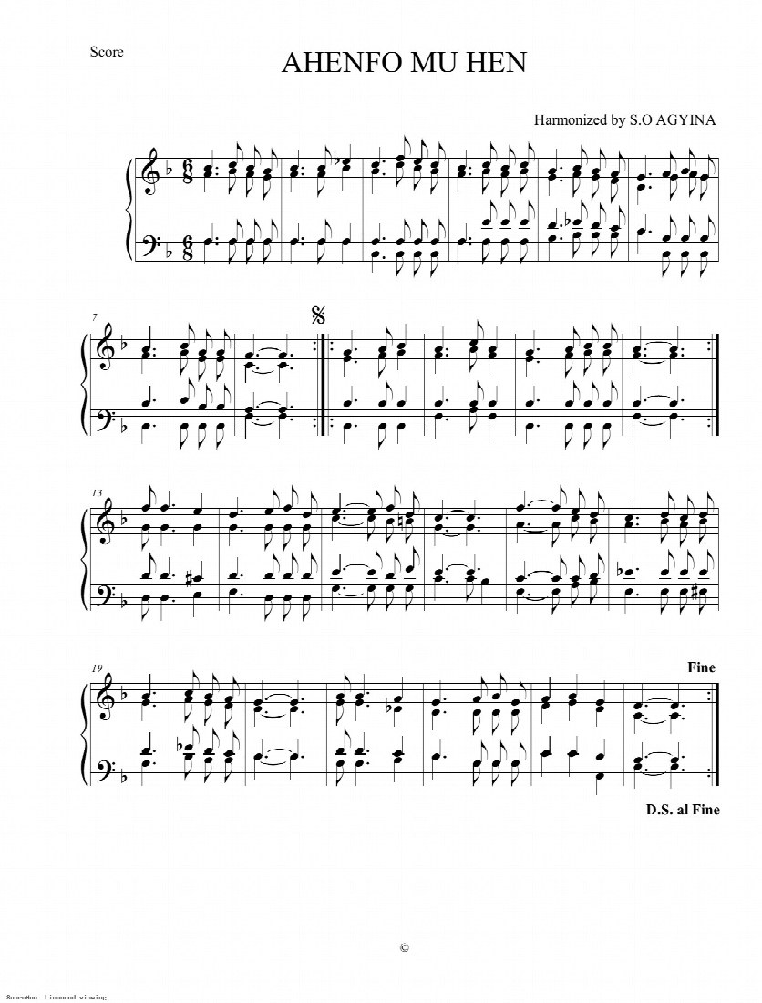 First-page preview of Ahenfo mu hen