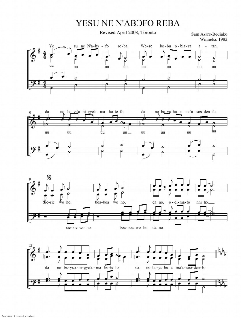 First-page preview of YESU NE N'ABOFO REBA