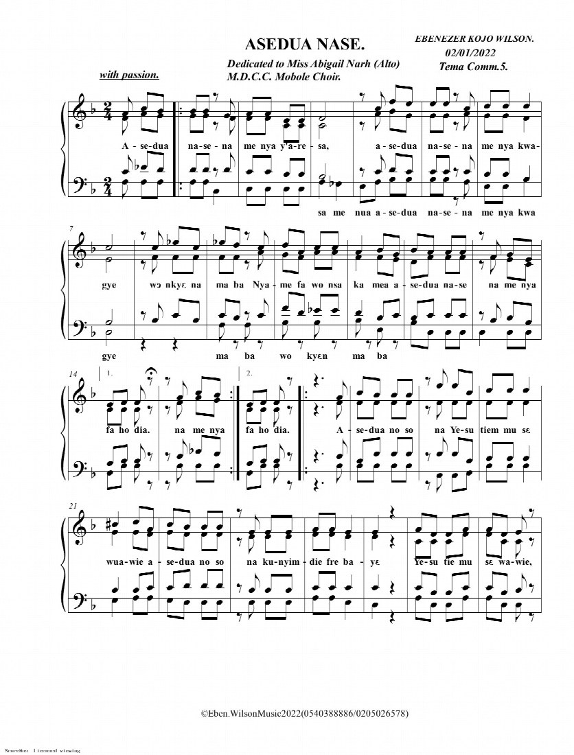 First-page preview of Asedua Nase