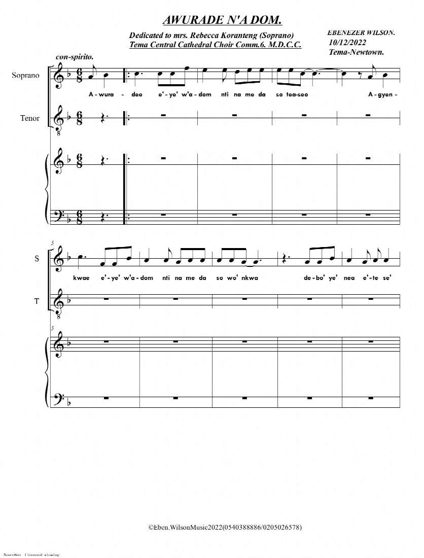 First-page preview of Awurade N'adom