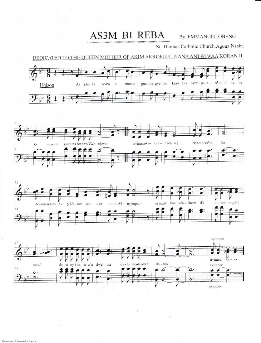 First-page preview of Asem bi Reba