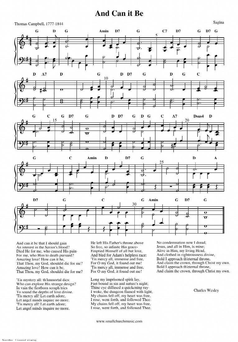 First-page preview of And Can it Be