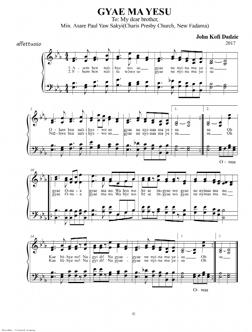 First-page preview of GYAE MA YESU