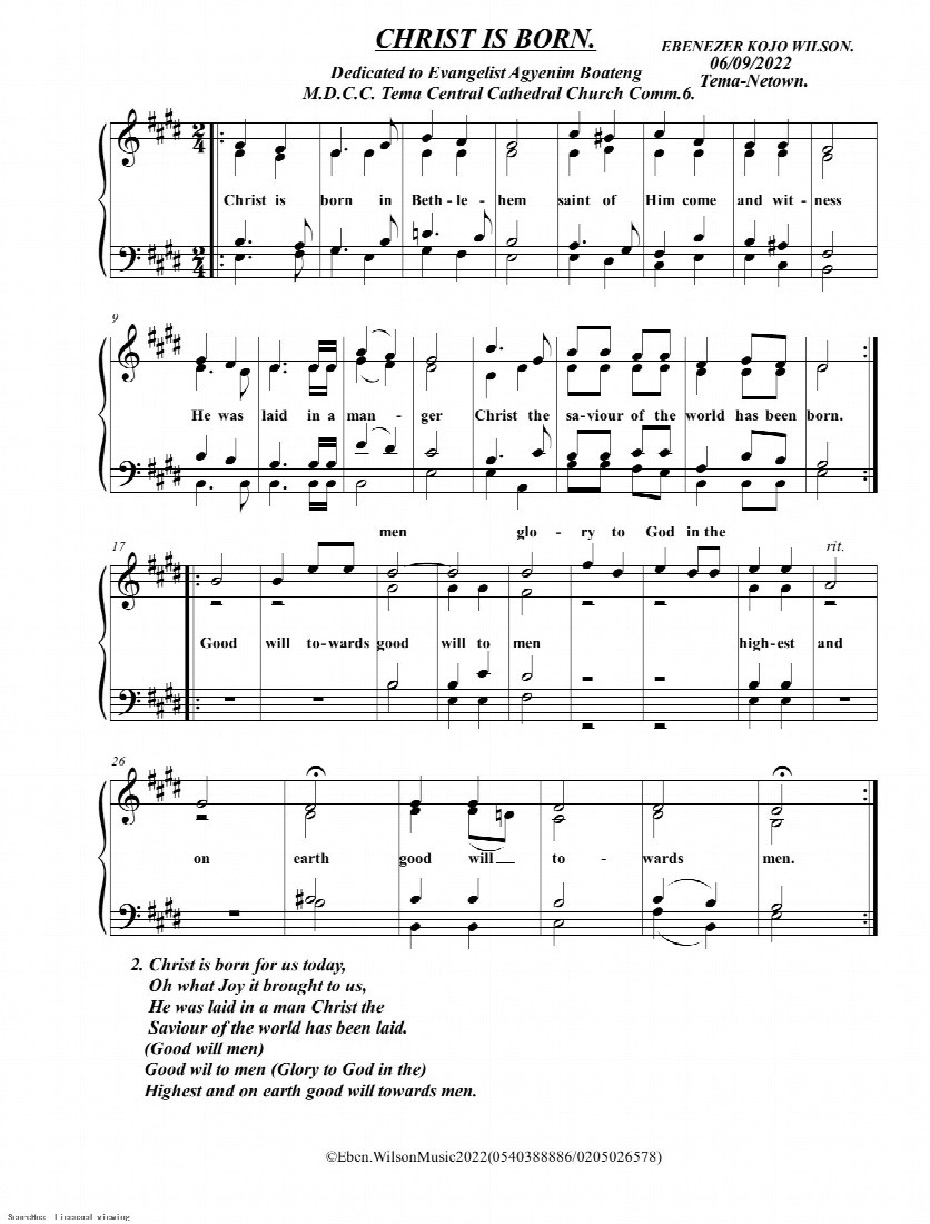 First-page preview of Christ is Born