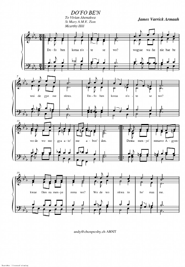 First-page preview of Do'fo Ben
