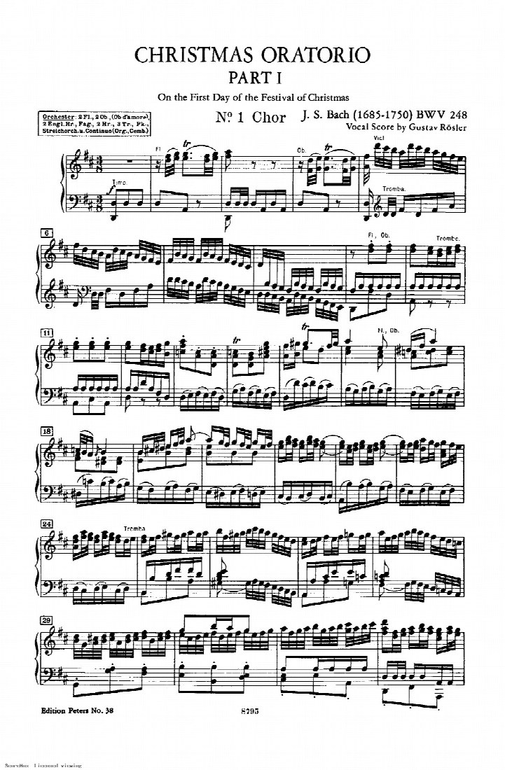 First-page preview of Christmas Oratorio