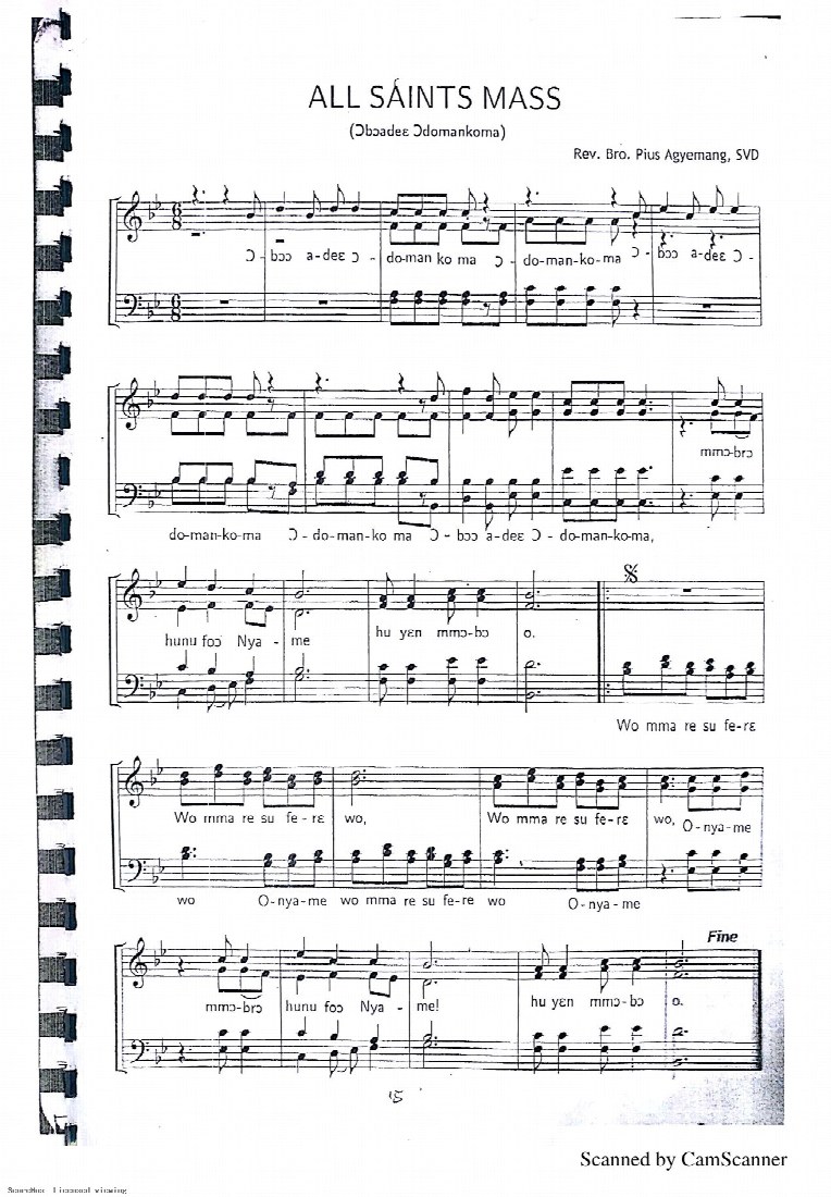 First-page preview of All Saints Mass
