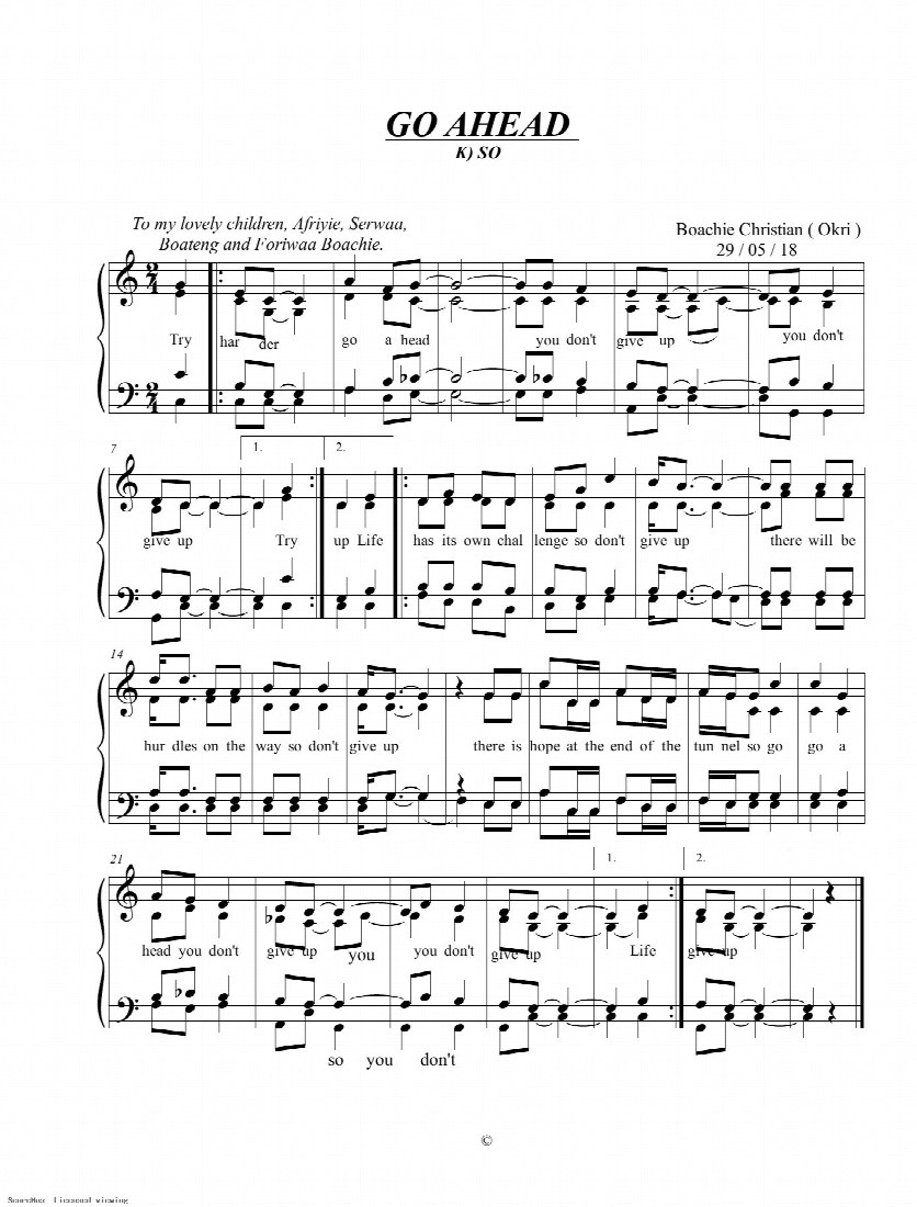 First-page preview of GO AHEAD
