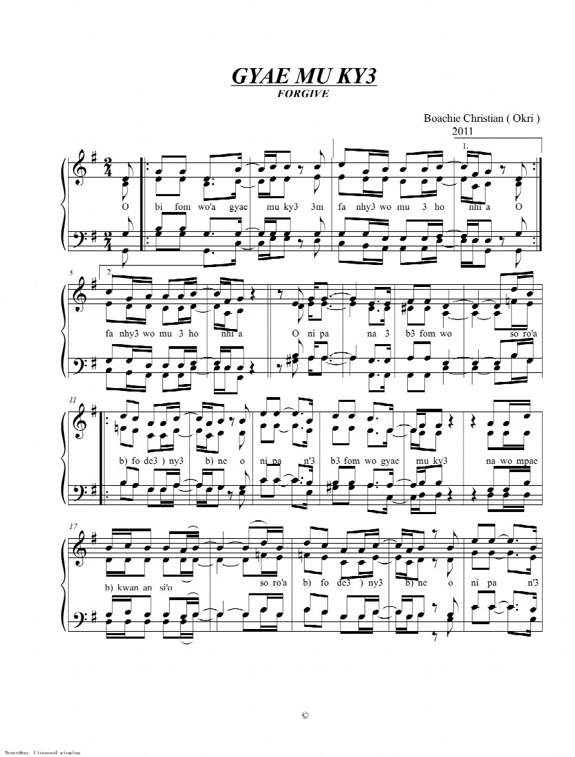 First-page preview of GYAE MU KYE