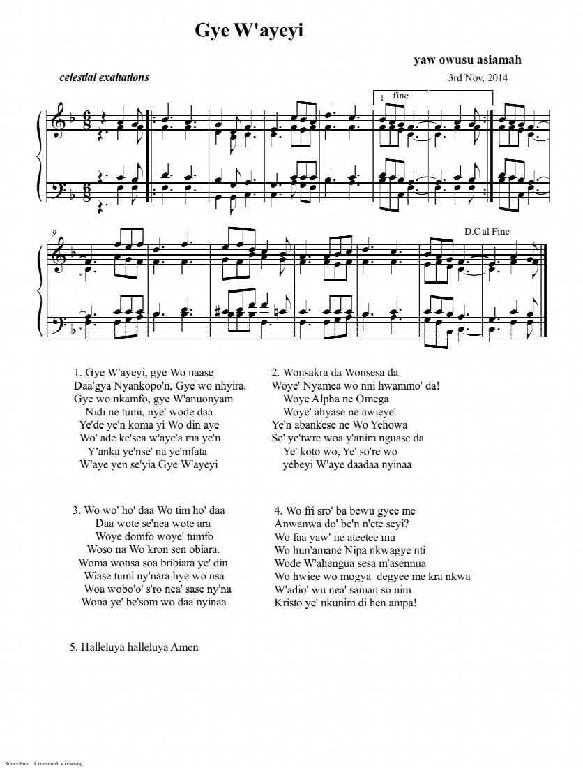 First-page preview of GYE W'AYEYI