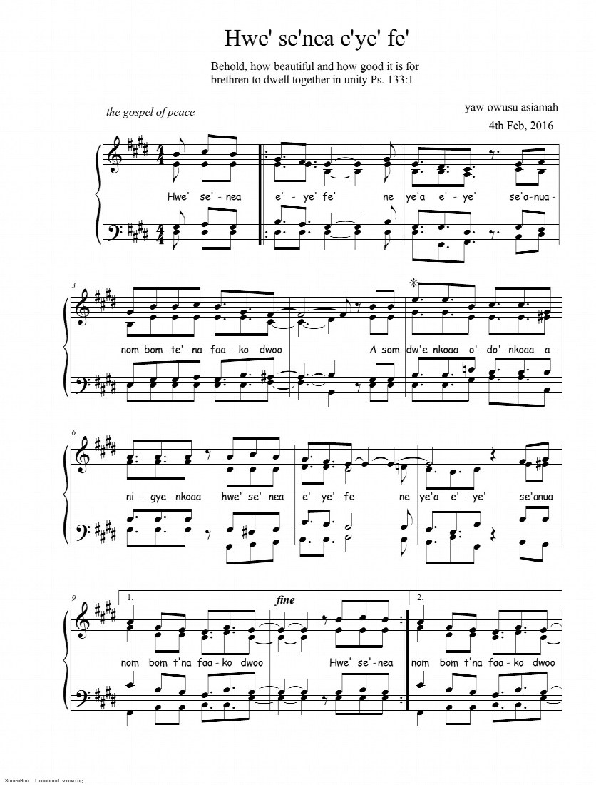 First-page preview of Hwe' se'nea e'ye' fe'
