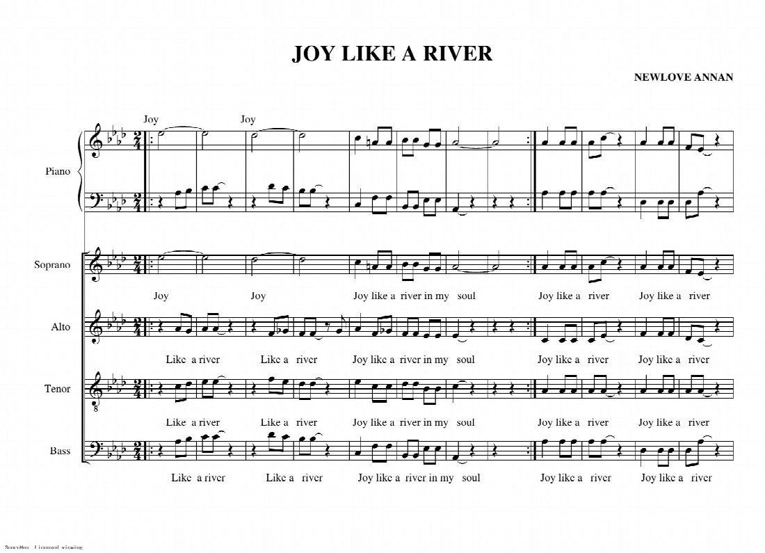 First-page preview of Joy Like a River