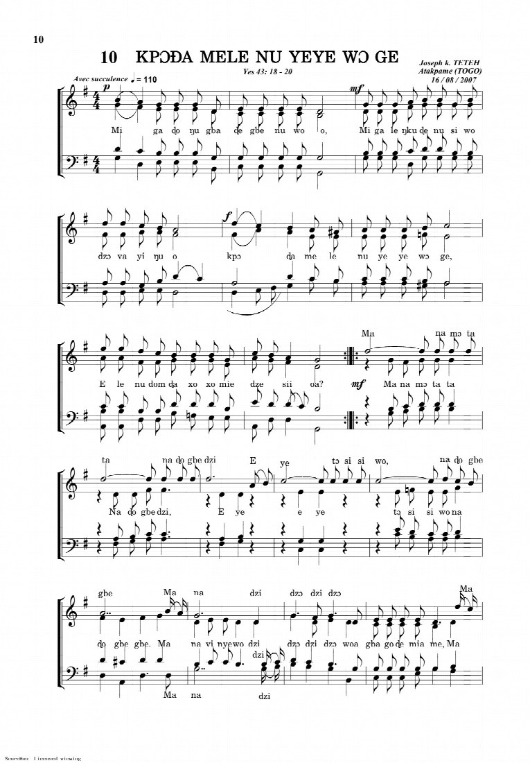 First-page preview of Kpoda Mele nu yeye wo ge