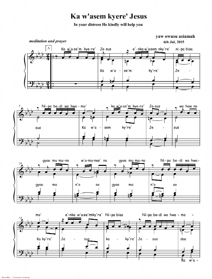 First-page preview of Ka w'asem kyere' Jesus