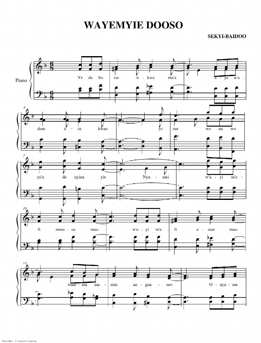 First-page preview of Wayemyie Dooso