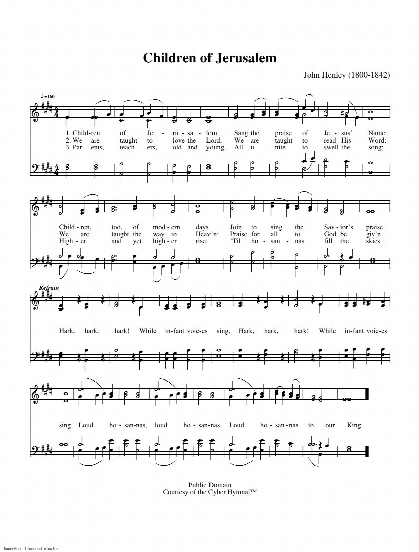 First-page preview of Children of Jerusalem