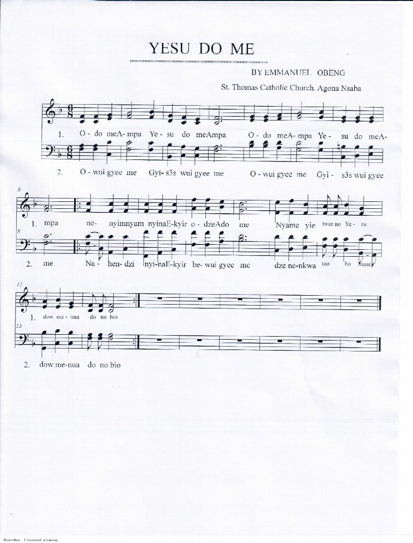 First-page preview of Yesu Do Me